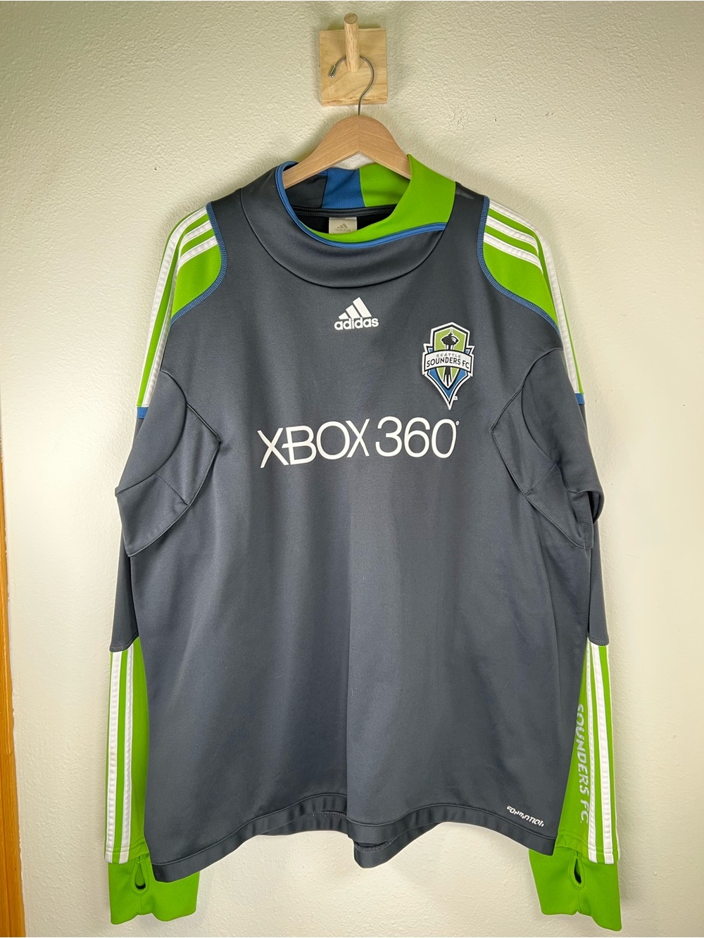 Adidas Seattle Sounders FC 2009 Long Sleeve Training Soccer Jersey XBOX 360 2XL